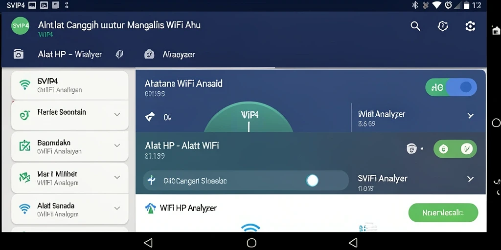 Tampilan antarmuka SVIP4 menampilkan analisis jaringan WiFi secara jelas dan informatif.