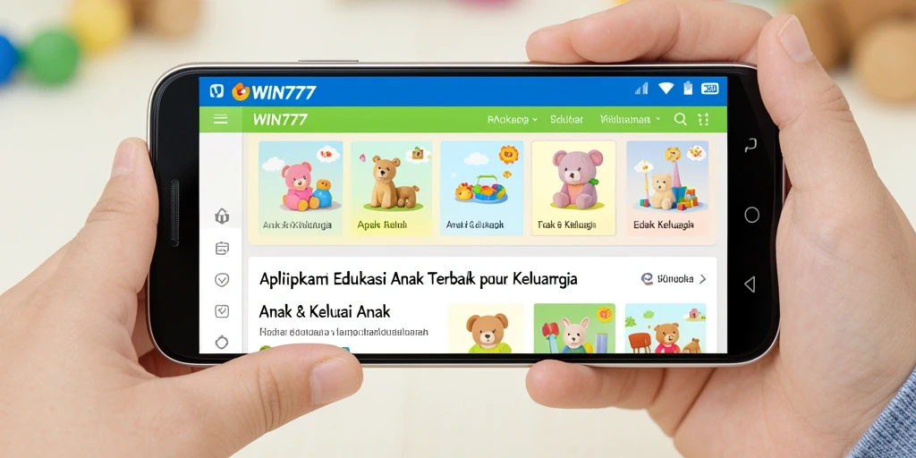 Antarmuka edukatif yang menyenangkan untuk anak-anak.
